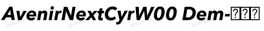 AvenirNextCyrW00 Dem字体转换